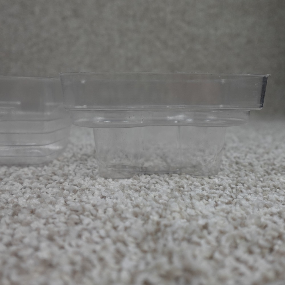 Longaberger Salt and Pepper Basket Protectors Clear Plastic Liners 44555 40126 - Picture 2 of 6